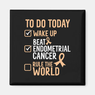 Fun Beat Endometrial Cancer Rule The World - Survi Magnet