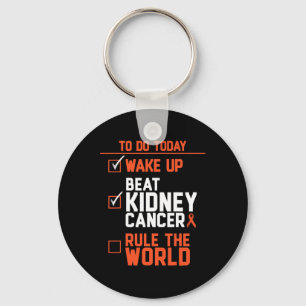 Fun Beat Kidney Cancer Rule the World Survivor Quo Key Ring