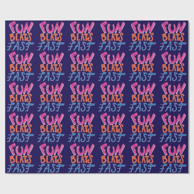 Fun Beats Fast Wrapping Paper (Flat)