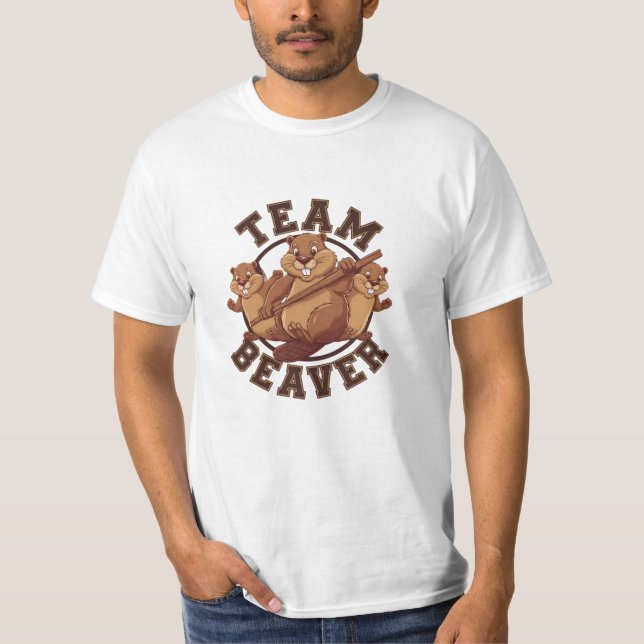 Fun Beaver-Inspired Designs T-Shirt (Front)