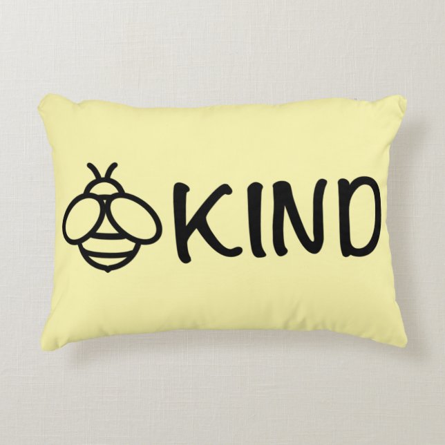 Fun Bee Kind graphic bee design inspirational  Decorative Cushion (Front)