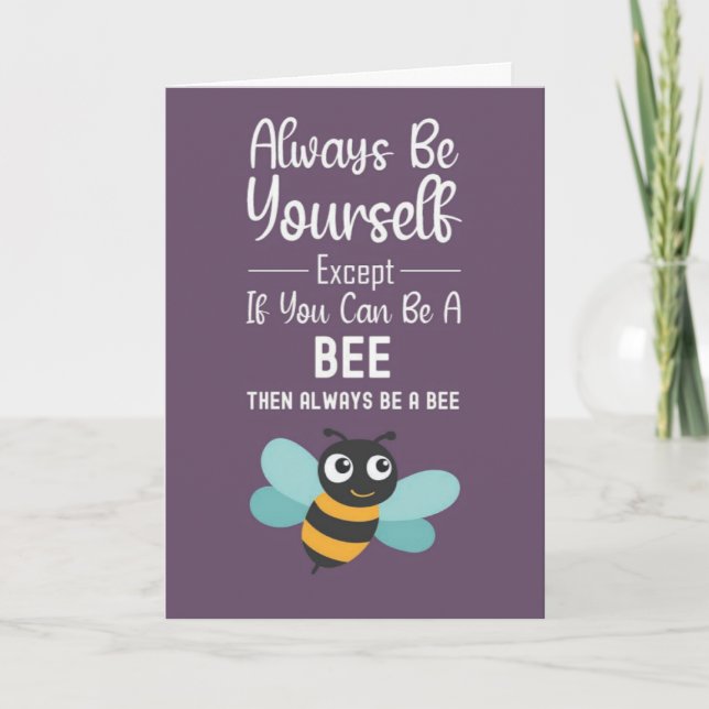 Fun Bee Lover Cards Insect Bees Garden Sunflower (Front)