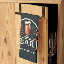 Fun Beer Belly Bar, Beer Mug Logo Personalised