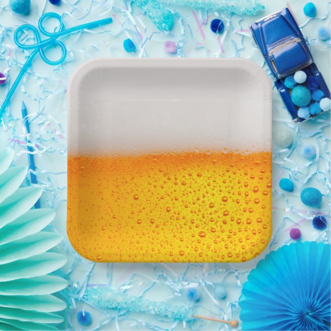  Fun Beer Brewery drinking happy hour Party Paper Plate (Party)
