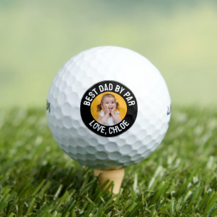 Fun Best Dad By Par Photo Golf Balls
