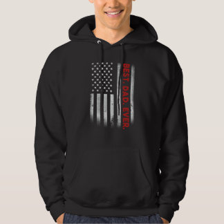 Fun Best Dad Ever American Flag  Father's Day Hoodie