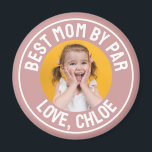 Fun Best Mum By Par Photo Dusty Rose Pink Magnet<br><div class="desc">Personalise the text and photo to create a unique golf gift. Designed by Thisisnotme©</div>