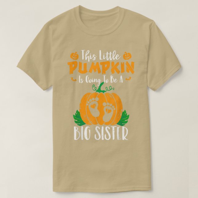 Fun Big Sister Autumn Fall Pregnancy Announcement  T-Shirt (Design Front)