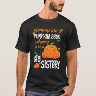 Fun Big Sister Autumn Fall Pregnancy Announcement  T-Shirt