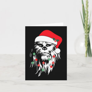 Fun Bigfoot Face Santa Hat Cute Xmas Christmas Card