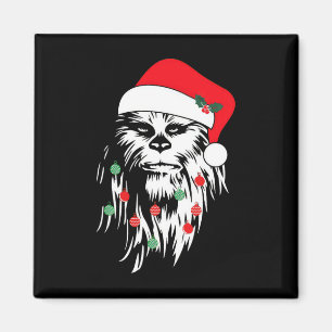 Fun Bigfoot Face Santa Hat Cute Xmas Christmas Magnet
