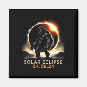 Fun Bigfoot Total Solar Eclipse 4.08.2024 Apparel Magnet