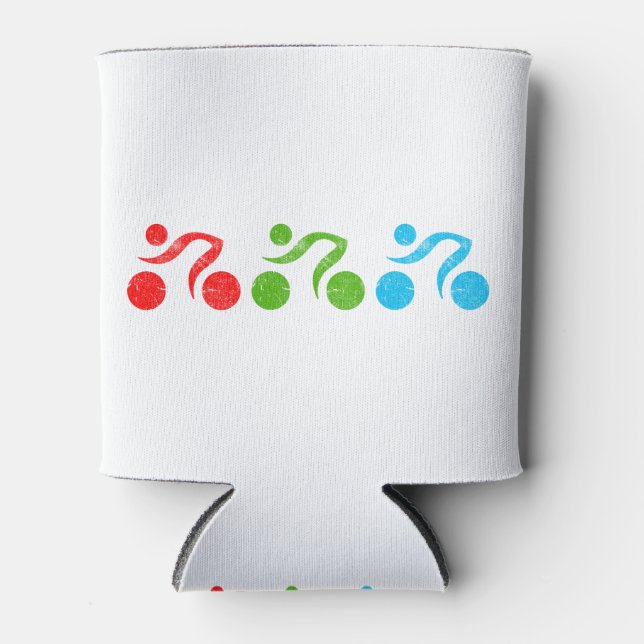 Fun biking illustrator can cooler (Front)