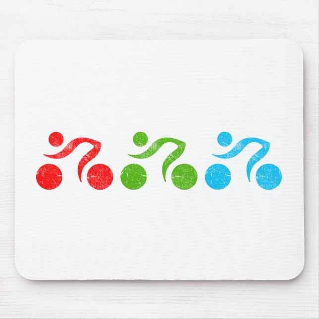 Fun biking illustrator mouse pad (Front)