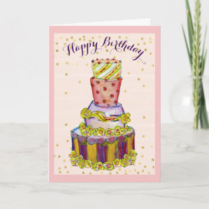 Fun birthday Cake birthday card