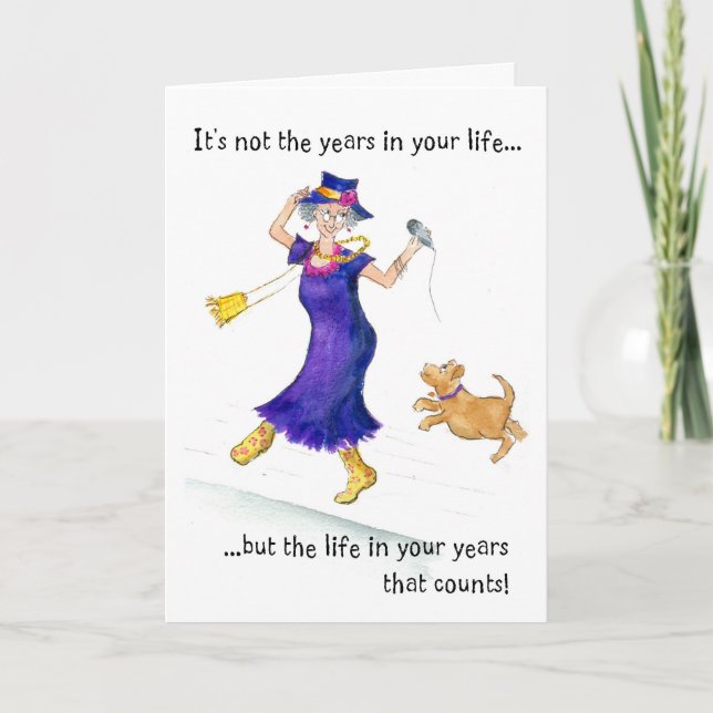 Fun Birthday Card for a Woman Dancing (Front)