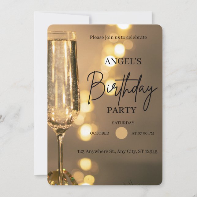 Fun Birthday Celebration Invitation (Front)
