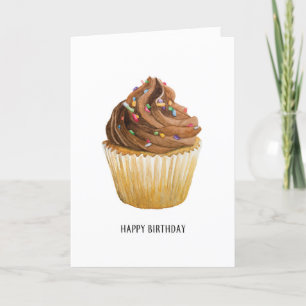 Fun birthday cupcake greeting card