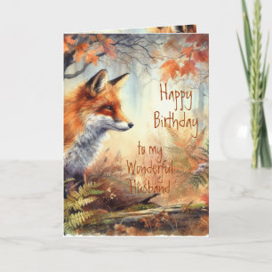 Fun Birthday Husband Proud of Animal Nature Card