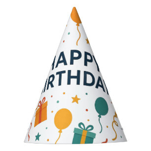 Fun Birthday Party Balloon and Gifts Hat