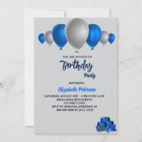 Fun Birthday party colorfull ballons Invitation
