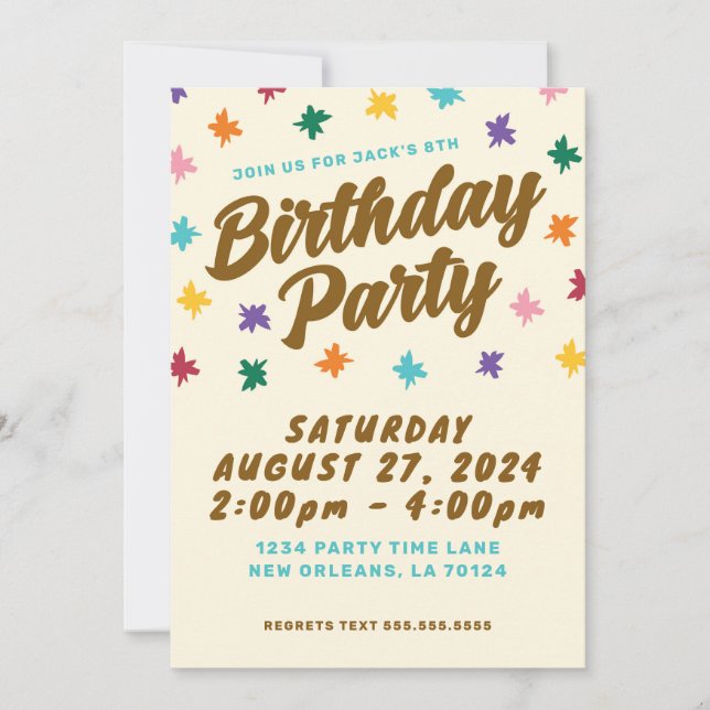 Fun Birthday Party Invitation (Front)