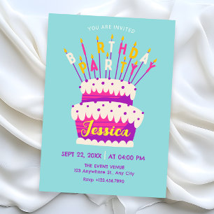 Fun birthday party invitation