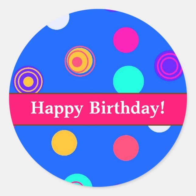 Fun Birthday Stickers for Sealing Invitations (Front)