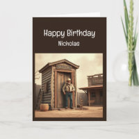 Fun Birthday Western Wild West Humour