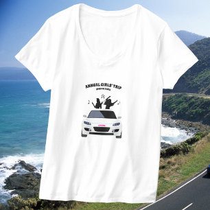 Fun Black and White Girls Trip Getaway T-Shirt