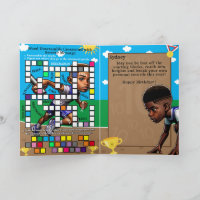 Fun Black Boys Track Star Secret Message Birthday