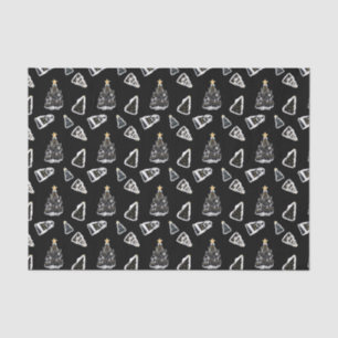 Fun Black Cat Meowy Christmas Tree Tissue Paper