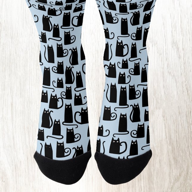 Fun Black Cat Socks (Fun black kitty cat socks for animal and pet lovers)