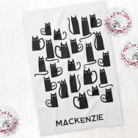 Fun Black Cats Personalised Name