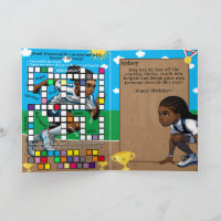 Fun Black Girls Track Star Secret Message Birthday