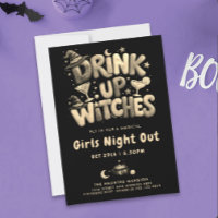 Fun Black Gold Witches Drink Monochrome Cocktail
