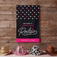 Fun Black Hot Pink Last Rodeo Bachelorette Party