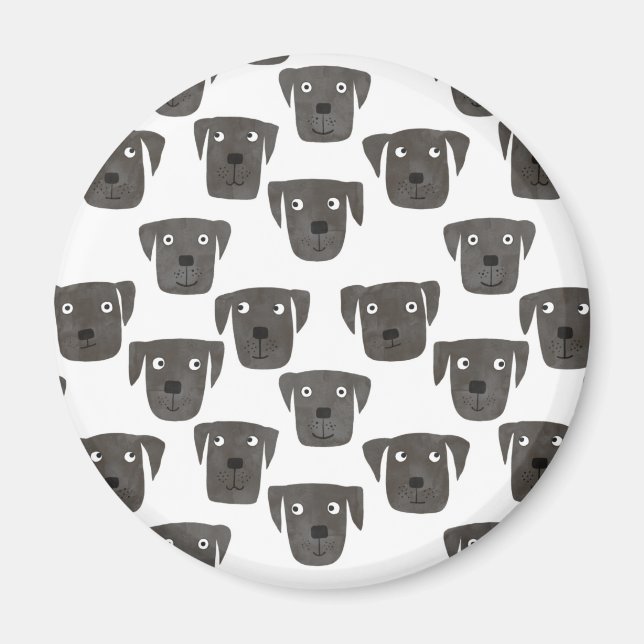 Fun Black Labrador Retriever Dog Magnet (Front)