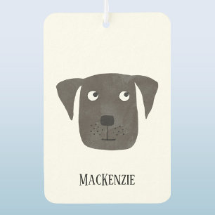 Fun Black Labrador Retriever Dog Personalised Car Air Freshener