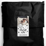 Fun Black Script Personalised Photo Name Gift for<br><div class="desc">Make your presents and gifts super easy to find with our fun custom photo and name gift identifier sticker. Place this sticker on your gifts to easily identify who the gift is for. Our design features a single photo layout to display a photo and the name of the gift recipient....</div>