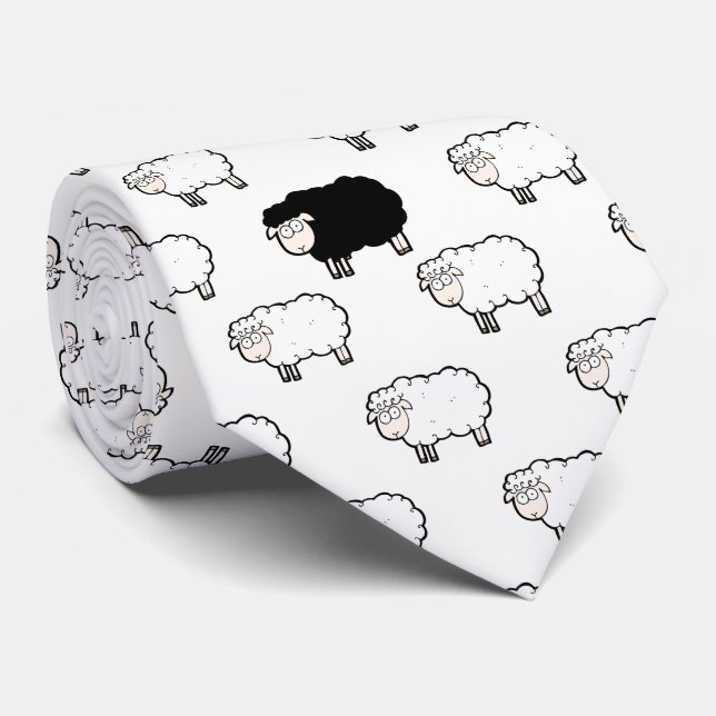 Fun  Black Sheep of the Family Novelty Tie (Rolled)