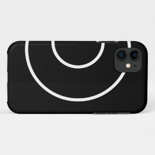 Fun Black White Modern Concentric Signal Waves Case-Mate iPhone Case