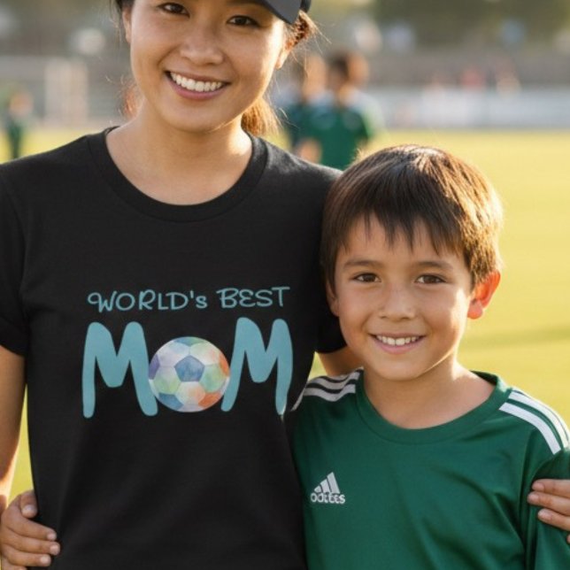 Fun Black World's Best Soccer Mom Mother's Day  T-Shirt (Creator Uploaded)