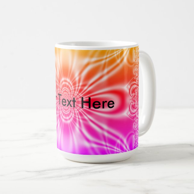 Fun Blank Fractal Art Coffee Mug (Front Right)