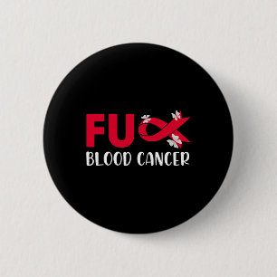 Fun Blood Cancer Awareness Cancer Red Ribbon Tee  6 Cm Round Badge