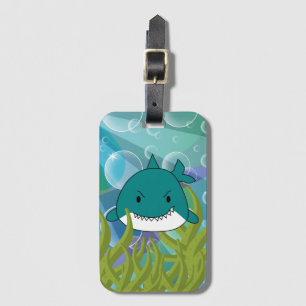 Fun Blue Shark  Luggage Tag
