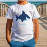 Fun Blue Shark Toddler T-Shirt<br><div class="desc">This Fun Blue Shark Toddler T-Shirt features a bold,  playful shark design in vibrant blue,  perfect for little ones who love adventure! The eye-catching graphic adds a touch of whimsy,  making it a standout piece for any casual or themed occasion.</div>