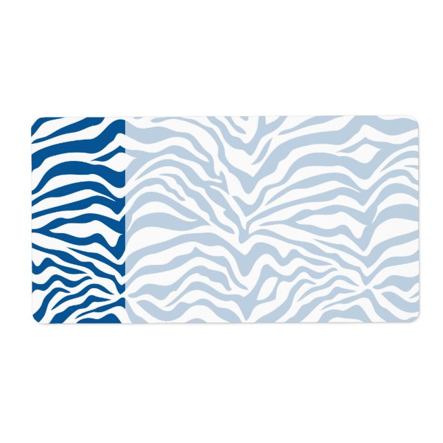 Fun Blue Zebra Stripes Wild Animal Print (Front)