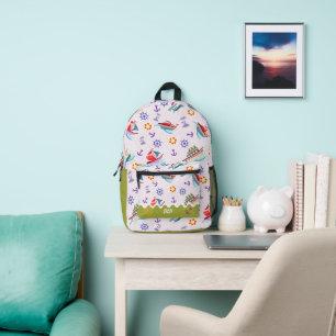 Fun Boat Green White Print Cut Sew Bag