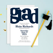 FUN BOLD Graduation Party Invitation